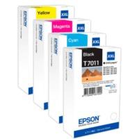 Epson T701 (T7011/2/3/4) Original Black & Colour Ink Cartridge 4 Pack