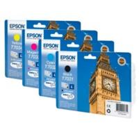 Epson T703 (T7031/2/3/4) Original Black & Colour Ink Cartridge 4 Pack