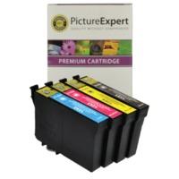 Epson T1285 Compatible Black & Colour Ink Cartridge 4 Pack