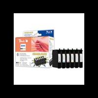 Epson T0807 Peach Compatible Black & Colour Ink Cartridge 6 Pack