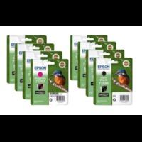 Epson T159 (T1598/1/2/3/4/7/9/0) Original Black & Colour Ink Cartridge 8 Pack