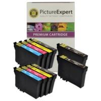 Epson T1285 Compatible Black & Colour Ink Cartridge 10 Pack