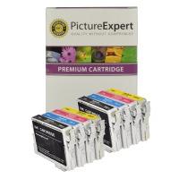 Epson T0615 Compatible Black & Colour Ink Cartridge 8 Pack