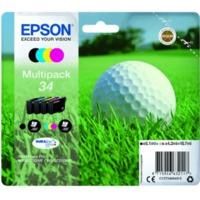 Epson 34 (T3466) Original Black & Colour Ink Cartridge 4 Pack