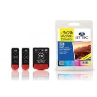 Epson T036 Black + T037 Colour MULTIPACK Compatible JetTec Ink