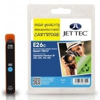 Epson T2612 Cyan Remanufactured Ink Cartridge by JetTec E26C