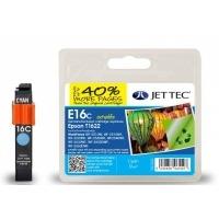 Epson T1622 Cyan Remanufactured Ink Cartridge by JetTec E16C