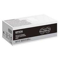 Epson S050710 Black Toner Cartridge 5k Twin Pack