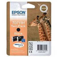 Epson T0711H Black Ink Cartridge Twin Pack