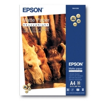 Epson Heavyweight A4 167gsm Bright White Matte Photo Paper - 50 Sheets