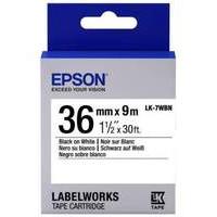 epson label cartridge standard lk 7wbn blackwhite 36mm 9m