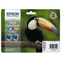 Epson T009 (T009402) Colour Original Ink Cartridge Twin Pack (Toucan)