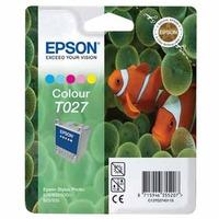 Epson T027 (T027403) Colour Original Ink Cartridge Twin Pack (Fish)