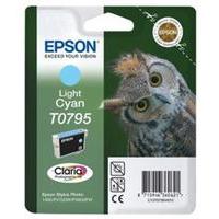 Epson T0795 (T079540) Light Cyan Original Ink Cartridge (Owl)