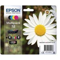 Epson 18 Black Cyan Magenta Yellow Ink Cartridge Pack of 4