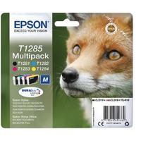 Epson T1285 Black Cyan Magenta Yellow Inkjet Cartridge Value Pack of 4
