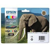 Epson Elephant 24 non-Tagged 6 Colour Multipack Claria Photo HD Ink