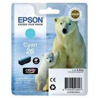 Epson Polar Bear 26 Cyan Claria Premium Ink Cartridge Non Tagged for