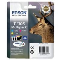 epson t1306 3 colour multipack ink cartridges cyan magenta yellow