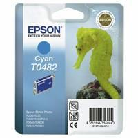 Epson T0482 (T048240) Cyan Original Ink Cartridge (Seahorse)