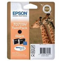 Epson T0711H Ink Cartridge Black Twin Pack C13T07114H10