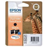 epson t0711h ink cartridge black twin pack c13t07114h10