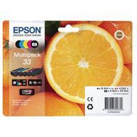 Epson 33 Black PhotoBlack CyanMagentaYellow Inkjet Cartridge Pack of 5