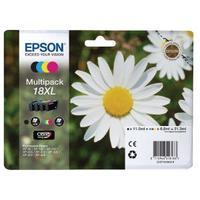 epson 18xl black cyanmagentayellow high yield inkjet cartridge pack of