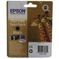 epson t0711h high yield black inkjet cartridge pack of 2 c13t07114h10