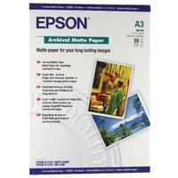 Epson Matte A3 Archival Paper 192gsm Pack of 50 C13S041344