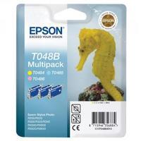 Epson T048B Light CyanLight MagentaYellow Inkjet Cartridge Pack of 3