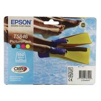 Epson T5846 Black CyanMagentaYellow Inkjet Cartridge Plus Photo Paper