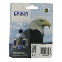 Epson T007 Black Inkjet Cartridge Pack of 2 C13T00740210 T0074