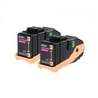 Epson S050607 Magenta Toner Cartridge Twin Pack Pack of 2 C13S050607