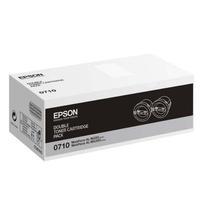 epson s050710 black original toner cartridge twin pack