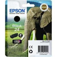 epson 24 t242140 black original claria photo hd standard capacity ink  ...