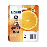 Epson 33 (T33414010) Photo Black Original Claria Premium Standard Capacity Ink Cartridge (Orange)