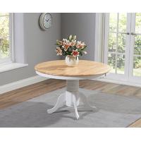 Epsom White and Oak 120cm Dining Table