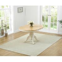 Epsom Cream Pedestal Extending Dining Table