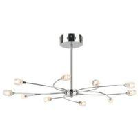 Epinay Cut Glass Silver Chrome Effect 10 Lamp Ceiling Light