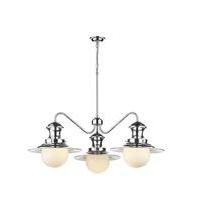 EP5350 Station 3 Light Ceiling Pendant in Polished Chrome