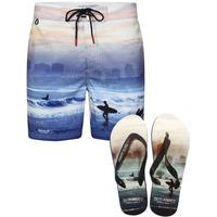 eppink surf swim shorts with free matching flip flops tokyo laundry