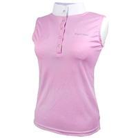 equi theme mesh sleeveless polo shirt