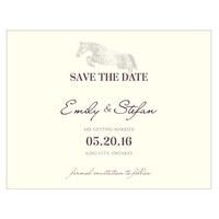 Equestrian Love Save The Date Card