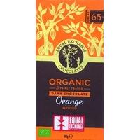 equal exchange organic orange infused dark chocolate bar