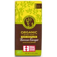 equal exchange organic lemon ginger with black pepper chocolate 100g
