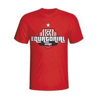 equatorial guinea country logo t shirt red