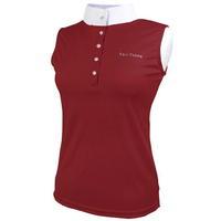 equi theme mesh sleeveless polo shirt