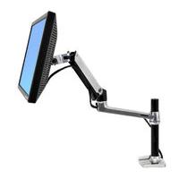 Ergotron LX Desk Mount LCD Arm, Tall Pole - Mounting kit for LCD display - aluminium - polished aluminium - screen size: up to 24