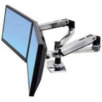 ergotron lx side by side dual arm polished aluminum